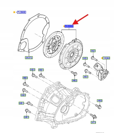 ZESTAW SPRZĘGŁA FORD MONDEO 2007- FOCUS 1.8 TDCI 1692280 _ RM6G91-7540-BG