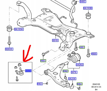 SWORZEŃ WAHACZA PRZÓD DOLNY FORD FOCUS Mk2 _1234382_3M51-3K209-AA