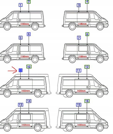 DRZWI LEWE BOCZNE PRZESUWNE FORD TRANSIT Mk5 Mk6
