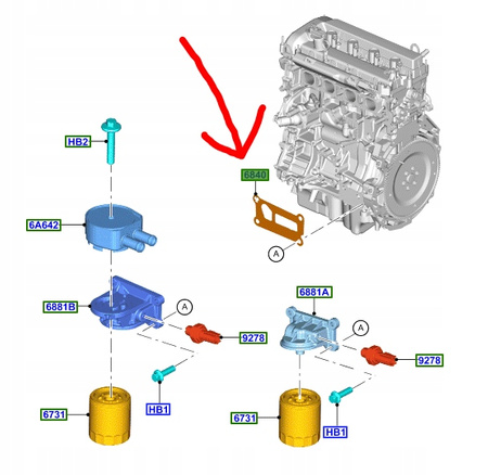 USZCZELKA PODSTAWY FILTRA OLEJU FORD BENZYNA OE_1119853_1S7G-6A636-AD