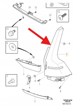 LAMPA PRAWA TYLNA VOLVO V60 2019- OE 32291359