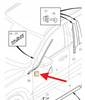 LEWA LISTWA PIONOWA SZYBY PRZÓD VOLVO XC60 2018- OE 32216112