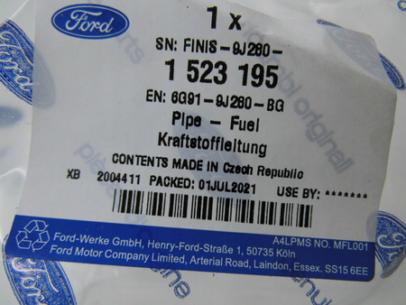 PRZEWÓD PALIWOWY 2.0 DURATEC FORD S-MAX GALAXY_1523195_6G91-9J280-BG