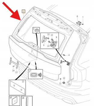 KLAPA BAGAŻNIKA TYŁ VOLVO XC90 2023- OE 32384267