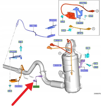 SONDA LAMBDA NOX 1.5 TDCI FORD FOCUS 2018- OE 2230150 _ JX61-9G935-AA