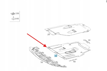 OSŁONA POD SILNIK ZDERZAK PRZÓD MECEDES A W176 B W246 W117 OE A2465200223