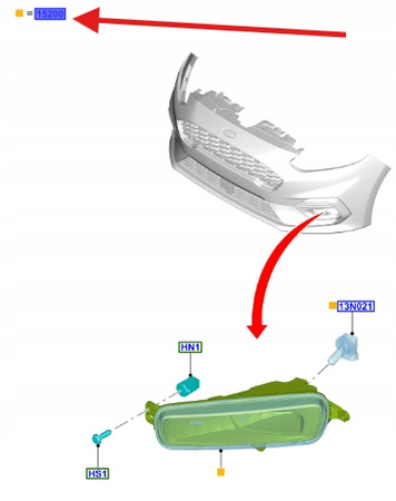 HALOGEN LEWY FORD FIESTA Mk8 2017- 2268283 _ F1EB-15A255-BA
