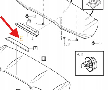 ŚWIATŁO LAMPA HAMULCA STOPU VOLVO V40 2013- CC OE 31385469