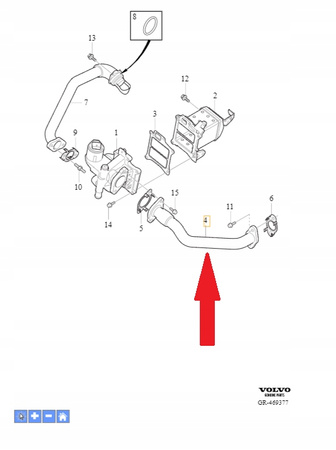 Rura EGR Volvo V90, S90, XC90, XC40 OE 32225133