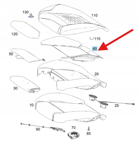 MATA GRZEWCZAK FOTELA PRZÓD MERCEDES A W177 CLA W118 OE W247 A1779068505