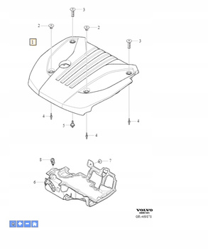 OSŁONA SILNIKA GÓRNA B4 2.0 VOLVO XC90 XC60 V90 V60 S60 OE 32411015