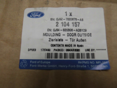 LISTWA DRZWI PRZÓD PRAWA FORD KUGA Mk2 2016- ESCAPE _ 2104157 _ CJ54-S20306-AD5YZ9