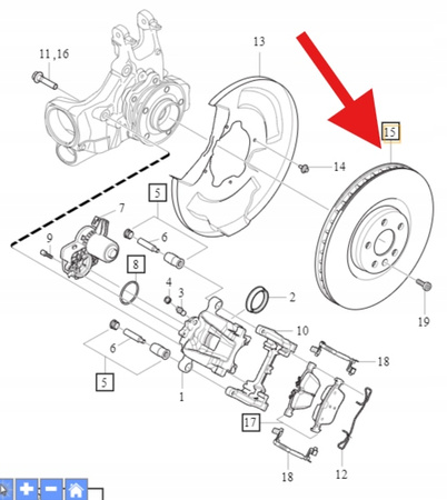 TARCZA HAMULCOWA TYŁ 340MM VOLVO XC90 2016- XC40 EX40 C40 EC40 OE 32424718