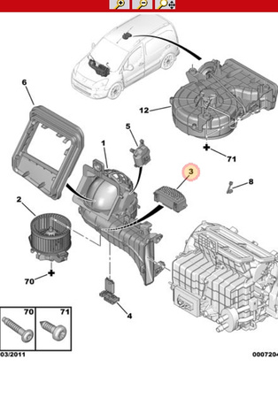 Moduł Nagrzewnicy Citroen Berlingo B9 OE 6441CE