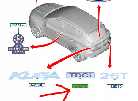 EMBLEMAT ZNACZEK NA KLAPĘ 'TDCI' FORD WIELE MODELI_1375710_6N29-F42528-HA