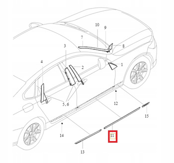 LISTWA DRZWI PRAWA STRONA VOLVO S90 II V90 II
