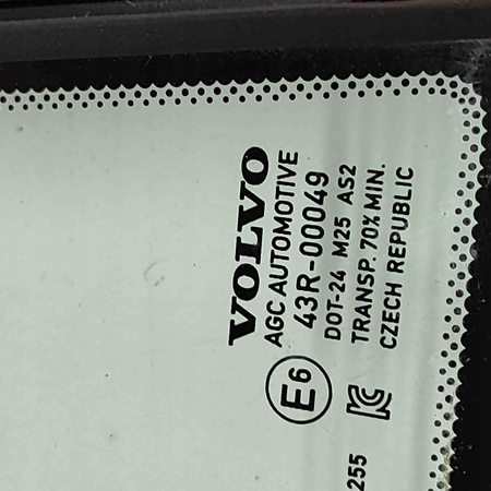 SZYBA DRZWI PRAWY TYŁ ĆWIARTKA VOLVO XC90 2016- OEM/OE 32368763