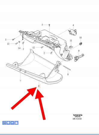 DRZWICZKI SCHOWKA DESKI ROZDZIELCZEJ VOLVO XC90 2016- OEM/OE 39829434