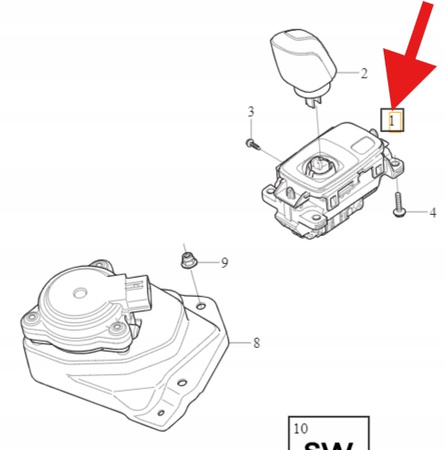 LEWAREK GAŁKA WYBIERAKA ORREFORS VOLVO S60 V60 S90 V90 XC90 OE 32280785