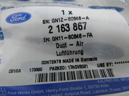 PRZEWÓD TURBOSPRĘŻARKI FORD ECOSPORT MK2 2017- 2163867 _ GN11-6C646-FA