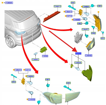 LAMPA PRZECIWMGIELNA TYLNA PRAWA ECOSPORT 2013- 2017505 _ CN15-15500-AD