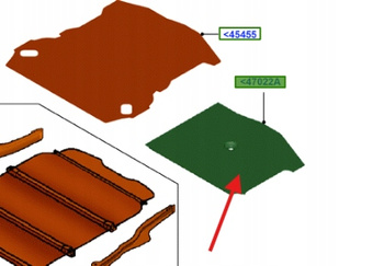 PODŁOGA BAGAŻNIKA FORD FIESTA Mk7 2009- 2017 1591082 _ 8A61-V47022-AB