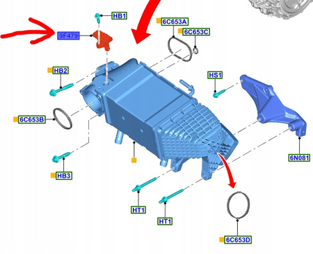 CZUJNIK KOLEKTORA SSĄCEGO FORD 2.0L ECOBLUE OE _ 2426468 _ GK2A-9F479-AD