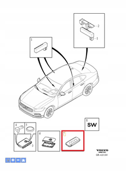 Kluczyk Keyless typu Keytag do Volvo OE 31652610