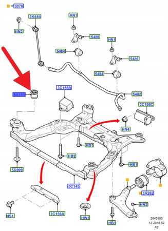 TULEJA BELKI PRZÓD FORD MONDEO Mk4 2007- OE 1481341 _ 7G9N-5A103-BA