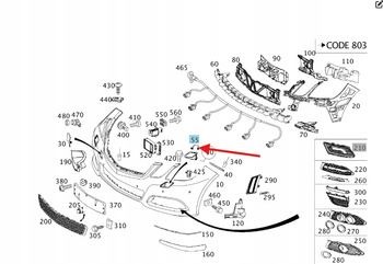 SPRĘŻYNKA ZAŚLEPKA SPRYSKIWACZA LEWA MERCEDES C W204 E W212 OE A2129930020