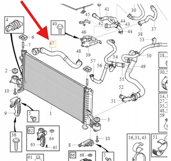 RURA WĄŻ PRZEWÓD UKŁADU CHŁODZENIA 2.0 VOLVO EX40 XC40 2018- OE 32222082
