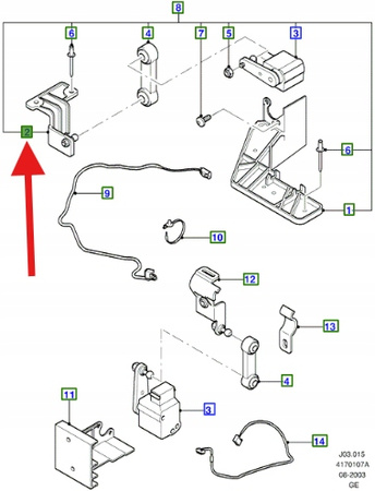 WSPORNIK GÓRNY REFLEKTORA PRZÓD FORD MONDEO 2000- OE 1124144 _1S71-15517-AC