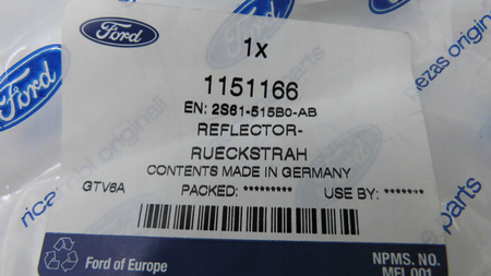 ODBLASK PRAWY TYŁ FORD FIESTA Mk6 2001-2005_1151166_2S61-515B0-AB