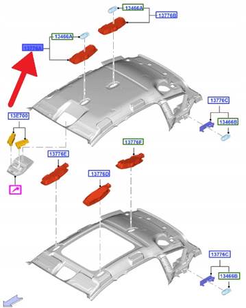 ŚWIATŁO WNĘTRZA FORD C-MAX FOCUS 2012- OE 2077610 _ AM51-13K767-AG35B8