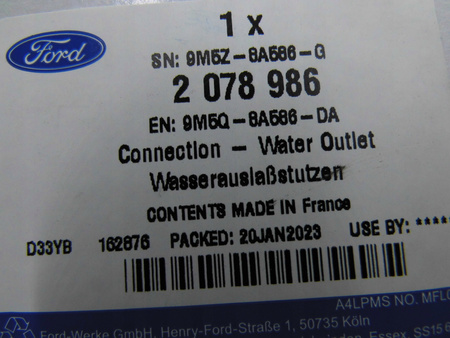 TERMOSTAT FORD 1.4L - 1.5L - 1.6L TDCi OE 2078986 _ 2078986 _  9M5Q-8A586-DA