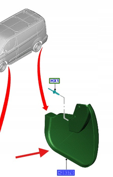 CHLAPACZ PRAWY TYŁ FORD TRANSIT CUSTOM 2017- 2049620 _ GK2V-V28370-AA