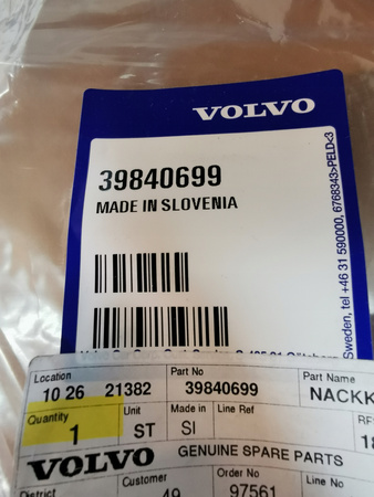 ZAGŁÓWEK VOLVO S90, V90 OE 39840699