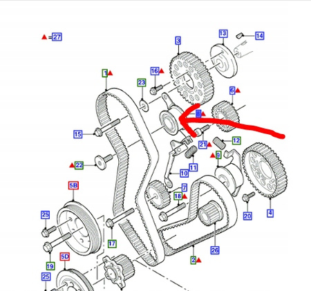 NAPINACZ PASKA ROZRZĄDU ESCORT FIESTA MONDEO 1.8 D_1099553_97FF-6K254-CC