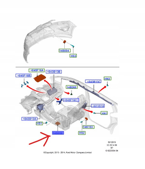 MODUŁ DIAGNOSTYCZNY AIRBAG'U C-MAX MK2 2010-2012 1751741 _ AM5T-14B321-BG