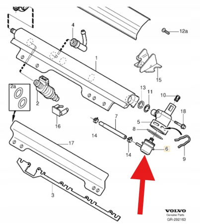 REGULATOR CIŚNIENIA PALIWA BENZYNA B4 VOLVO S40 V40 1998- OE 9404583