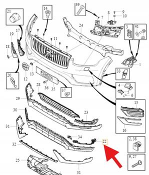 MOCOWANIE PRAWEGO HALOGENU VOLVO XC90 2020- OE 31663503