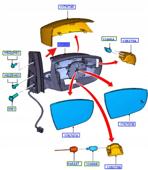 LUSTERKO ELEKTRYCZNE LEWE FORD C-MAX 2010- 2002856 _ AM51-17683-EL