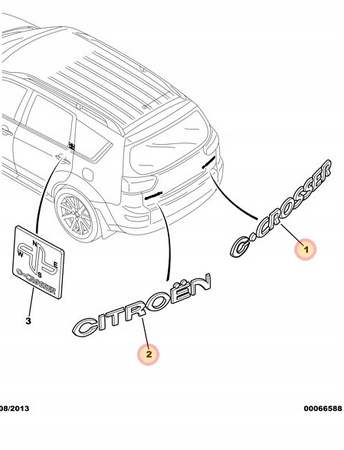 Monogram Citroen OE C5 klapa tył 8665XT
