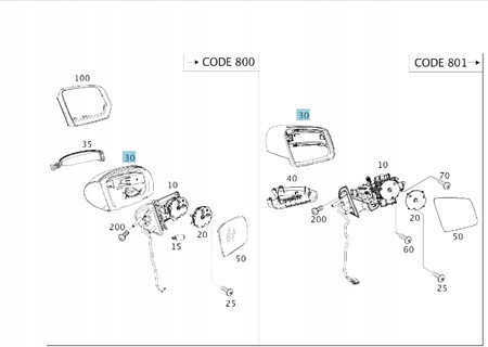 NAKŁADKA LUSTERKA PRAWEGO MERCEDES ML A16481004649775