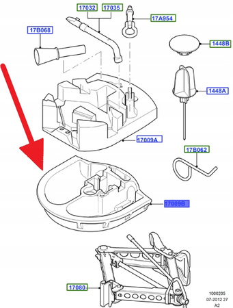 PIANKA WKŁAD BAGAŻNIKA FORD OE MONDEO 2007-2014 7S71-17009-AC 1811011