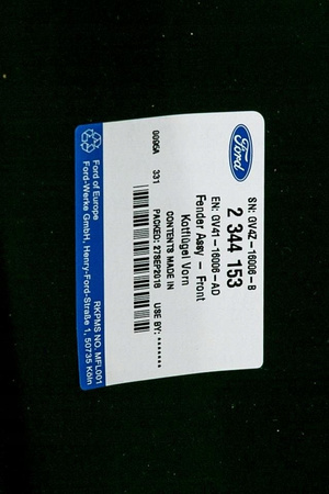 BŁOTNIK PRZEDNI LEWY FORD KUGA Mk2 2016- ESCAPE OE _ 2344153 _ GV41-16006-AD 