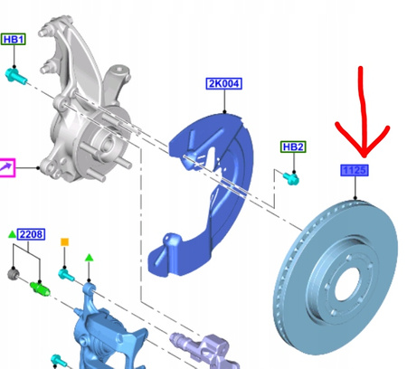 TARCZE HAMULCOWE PRZÓD FORD PUMA Mk2 2019- _2384229_L1TC-1125-AA