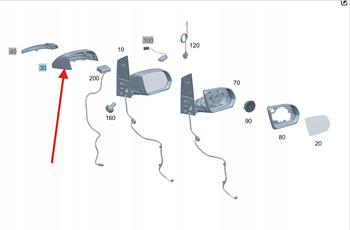 OBUDOWA NAKŁADKA LUSTERKA PRAWA MERCEDES VITO W447 OE A4478110100