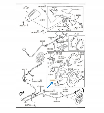 Regulator hamulec postojowy - Mada MPV LW_LE4426630