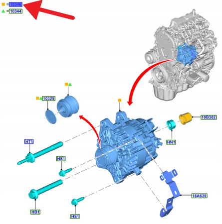 ALTERNATOR 230AMP ECOBLUE FORD CUSTOM TRANSIT 2019- 2650917 _ KK3T-10300-BC
